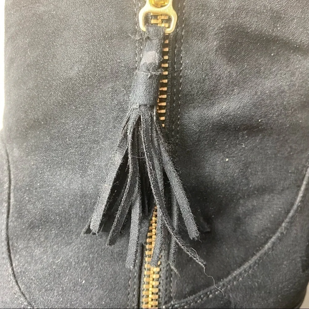 DIBA Side Zipper Tassel Black Bootie Boot